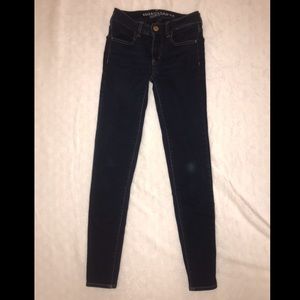 American eagle dark blue skinny jeans